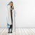 Cyan Palaka Hawaii Cowboy Hooded Blanket Puakenikeni Lei Paniolo Papale Seamless Vibes - Polynesian Pride