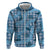 Cyan Palaka Hawaii Cowboy Hoodie Puakenikeni Lei Paniolo Papale Seamless Vibes - Polynesian Pride