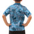 Cyan Palaka Hawaii Cowboy Kid Hawaiian Shirt Puakenikeni Lei Paniolo Papale Seamless Vibes - Polynesian Pride