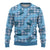 Cyan Palaka Hawaii Cowboy Ugly Christmas Sweater Puakenikeni Lei Paniolo Papale Seamless Vibes - Polynesian Pride