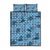 Cyan Palaka Hawaii Cowboy Quilt Bed Set Puakenikeni Lei Paniolo Papale Seamless Vibes - Polynesian Pride