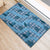 Cyan Palaka Hawaii Cowboy Rubber Doormat Puakenikeni Lei Paniolo Papale Seamless Vibes - Polynesian Pride