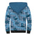 Cyan Palaka Hawaii Cowboy Sherpa Hoodie Puakenikeni Lei Paniolo Papale Seamless Vibes - Polynesian Pride