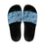 Cyan Palaka Hawaii Cowboy Slide Sandals Puakenikeni Lei Paniolo Papale Seamless Vibes - Polynesian Pride