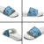 Cyan Palaka Hawaii Cowboy Slide Sandals Puakenikeni Lei Paniolo Papale Seamless Vibes - Polynesian Pride