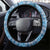 Cyan Palaka Hawaii Cowboy Steering Wheel Cover Puakenikeni Lei Paniolo Papale Seamless Vibes - Polynesian Pride