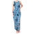 Cyan Palaka Hawaii Cowboy Tank Maxi Dress Puakenikeni Lei Paniolo Papale Seamless Vibes - Polynesian Pride