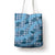 Cyan Palaka Hawaii Cowboy Tote Bag Puakenikeni Lei Paniolo Papale Seamless Vibes - Polynesian Pride