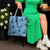 Cyan Palaka Hawaii Cowboy Tote Bag Puakenikeni Lei Paniolo Papale Seamless Vibes - Polynesian Pride