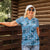 Cyan Palaka Hawaii Cowboy Women Polo Shirt Puakenikeni Lei Paniolo Papale Seamless Vibes - Polynesian Pride