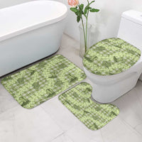 Lime Palaka Hawaii Cowboy Bathroom Set Puakenikeni Lei Paniolo Papale Seamless Vibes - Polynesian Pride