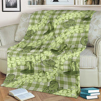 Lime Palaka Hawaii Cowboy Blanket Puakenikeni Lei Paniolo Papale Seamless Vibes - Polynesian Pride
