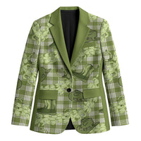 Lime Palaka Hawaii Cowboy Blazer Puakenikeni Lei Paniolo Papale Seamless Vibes - Polynesian Pride
