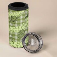 Lime Palaka Hawaii Cowboy 4 in 1 Can Cooler Tumbler Puakenikeni Lei Paniolo Papale Seamless Vibes - Polynesian Pride