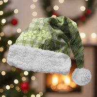 Lime Palaka Hawaii Cowboy Christmas Santa Hat Puakenikeni Lei Paniolo Papale Seamless Vibes - Polynesian Pride