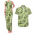 Lime Palaka Hawaii Cowboy Couples Matching Tank Maxi Dress and Hawaiian Shirt Puakenikeni Lei Paniolo Papale Seamless Vibes - Polynesian Pride