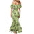 Lime Palaka Hawaii Cowboy Family Matching Mermaid Dress and Hawaiian Shirt Puakenikeni Lei Paniolo Papale Seamless Vibes - Polynesian Pride
