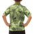 Lime Palaka Hawaii Cowboy Family Matching Off Shoulder Maxi Dress and Hawaiian Shirt Puakenikeni Lei Paniolo Papale Seamless Vibes - Polynesian Pride