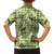 Lime Palaka Hawaii Cowboy Family Matching Short Sleeve Bodycon Dress and Hawaiian Shirt Puakenikeni Lei Paniolo Papale Seamless Vibes - Polynesian Pride