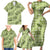 Lime Palaka Hawaii Cowboy Family Matching Short Sleeve Bodycon Dress and Hawaiian Shirt Puakenikeni Lei Paniolo Papale Seamless Vibes - Polynesian Pride