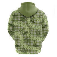 Lime Palaka Hawaii Cowboy Hoodie Puakenikeni Lei Paniolo Papale Seamless Vibes - Polynesian Pride