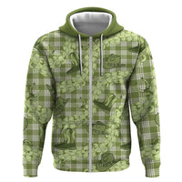 Lime Palaka Hawaii Cowboy Hoodie Puakenikeni Lei Paniolo Papale Seamless Vibes - Polynesian Pride