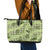 Lime Palaka Hawaii Cowboy Leather Tote Bag Puakenikeni Lei Paniolo Papale Seamless Vibes - Polynesian Pride