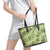 Lime Palaka Hawaii Cowboy Leather Tote Bag Puakenikeni Lei Paniolo Papale Seamless Vibes - Polynesian Pride