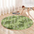 Lime Palaka Hawaii Cowboy Round Carpet Puakenikeni Lei Paniolo Papale Seamless Vibes - Polynesian Pride