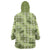 Lime Palaka Hawaii Cowboy Wearable Blanket Hoodie Puakenikeni Lei Paniolo Papale Seamless Vibes - Polynesian Pride