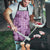 Purple Palaka Hawaii Cowboy Apron Puakenikeni Lei Paniolo Papale Seamless Vibes - Polynesian Pride