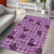 Purple Palaka Hawaii Cowboy Area Rug Puakenikeni Lei Paniolo Papale Seamless Vibes - Polynesian Pride