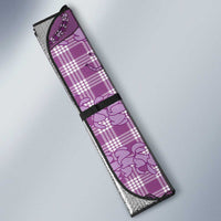 Purple Palaka Hawaii Cowboy Auto Sun Shade Puakenikeni Lei Paniolo Papale Seamless Vibes - Polynesian Pride