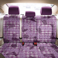 Purple Palaka Hawaii Cowboy Back Car Seat Cover Puakenikeni Lei Paniolo Papale Seamless Vibes - Polynesian Pride