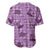 Purple Palaka Hawaii Cowboy Baseball Jersey Puakenikeni Lei Paniolo Papale Seamless Vibes - Polynesian Pride