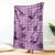 Purple Palaka Hawaii Cowboy Blanket Puakenikeni Lei Paniolo Papale Seamless Vibes - Polynesian Pride