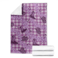 Purple Palaka Hawaii Cowboy Blanket Puakenikeni Lei Paniolo Papale Seamless Vibes - Polynesian Pride