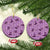 Purple Palaka Hawaii Cowboy Ceramic Ornament Puakenikeni Lei Paniolo Papale Seamless Vibes - Polynesian Pride