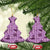 Purple Palaka Hawaii Cowboy Ceramic Ornament Puakenikeni Lei Paniolo Papale Seamless Vibes - Polynesian Pride