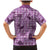 Purple Palaka Hawaii Cowboy Family Matching Mermaid Dress and Hawaiian Shirt Puakenikeni Lei Paniolo Papale Seamless Vibes - Polynesian Pride