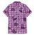 Purple Palaka Hawaii Cowboy Family Matching Off The Shoulder Long Sleeve Dress and Hawaiian Shirt Puakenikeni Lei Paniolo Papale Seamless Vibes - Polynesian Pride