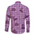 Purple Palaka Hawaii Cowboy Family Matching Off The Shoulder Long Sleeve Dress and Hawaiian Shirt Puakenikeni Lei Paniolo Papale Seamless Vibes - Polynesian Pride