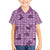 Purple Palaka Hawaii Cowboy Family Matching Off The Shoulder Long Sleeve Dress and Hawaiian Shirt Puakenikeni Lei Paniolo Papale Seamless Vibes - Polynesian Pride