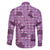 Purple Palaka Hawaii Cowboy Family Matching Tank Maxi Dress and Hawaiian Shirt Puakenikeni Lei Paniolo Papale Seamless Vibes - Polynesian Pride