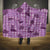 Purple Palaka Hawaii Cowboy Hooded Blanket Puakenikeni Lei Paniolo Papale Seamless Vibes - Polynesian Pride