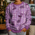 Purple Palaka Hawaii Cowboy Kid Ugly Christmas Sweater Puakenikeni Lei Paniolo Papale Seamless Vibes - Polynesian Pride
