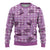 Purple Palaka Hawaii Cowboy Ugly Christmas Sweater Puakenikeni Lei Paniolo Papale Seamless Vibes - Polynesian Pride