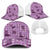 Purple Palaka Hawaii Cowboy Mesh Trucker Cap Puakenikeni Lei Paniolo Papale Seamless Vibes - Polynesian Pride