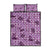 Purple Palaka Hawaii Cowboy Quilt Bed Set Puakenikeni Lei Paniolo Papale Seamless Vibes - Polynesian Pride