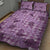 Purple Palaka Hawaii Cowboy Quilt Bed Set Puakenikeni Lei Paniolo Papale Seamless Vibes - Polynesian Pride